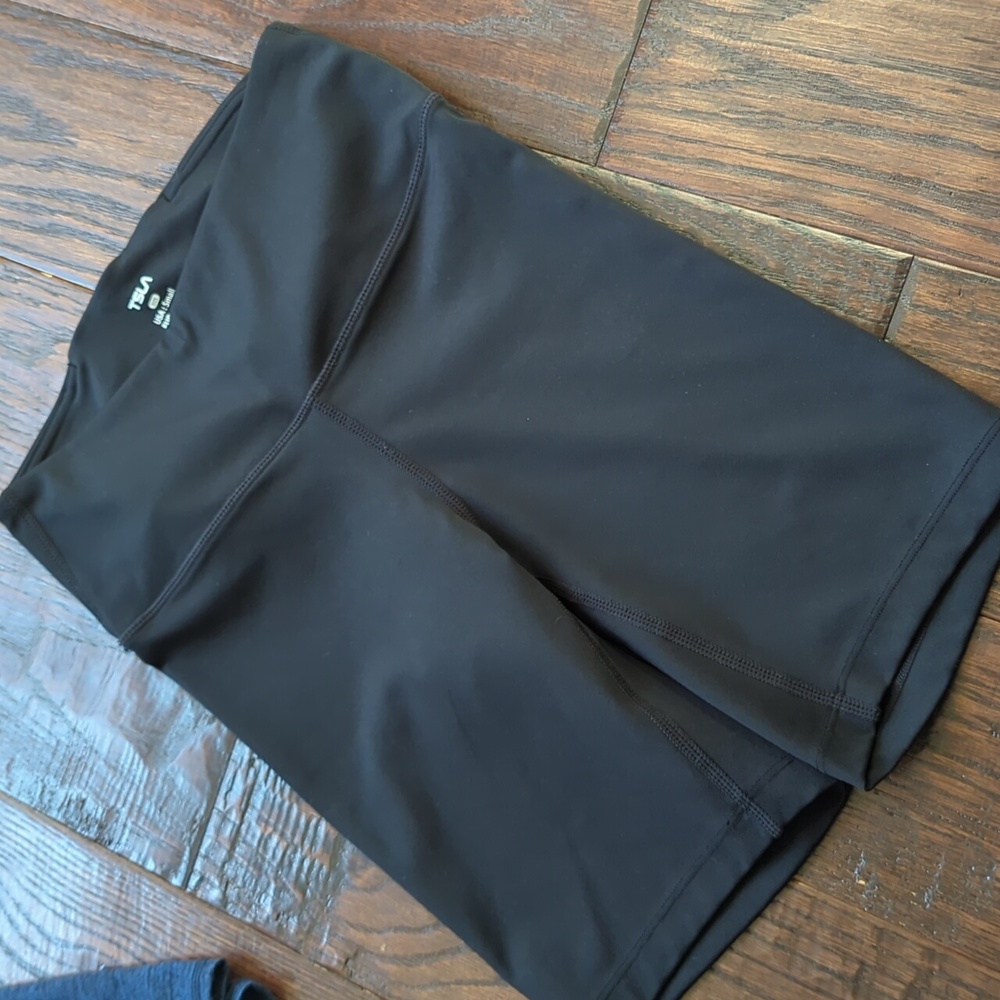Bundle of 3 Biker Shorts - Blue Kyodan, Black Tesla, Black Camo Yogalicious - Picture 2 of 16